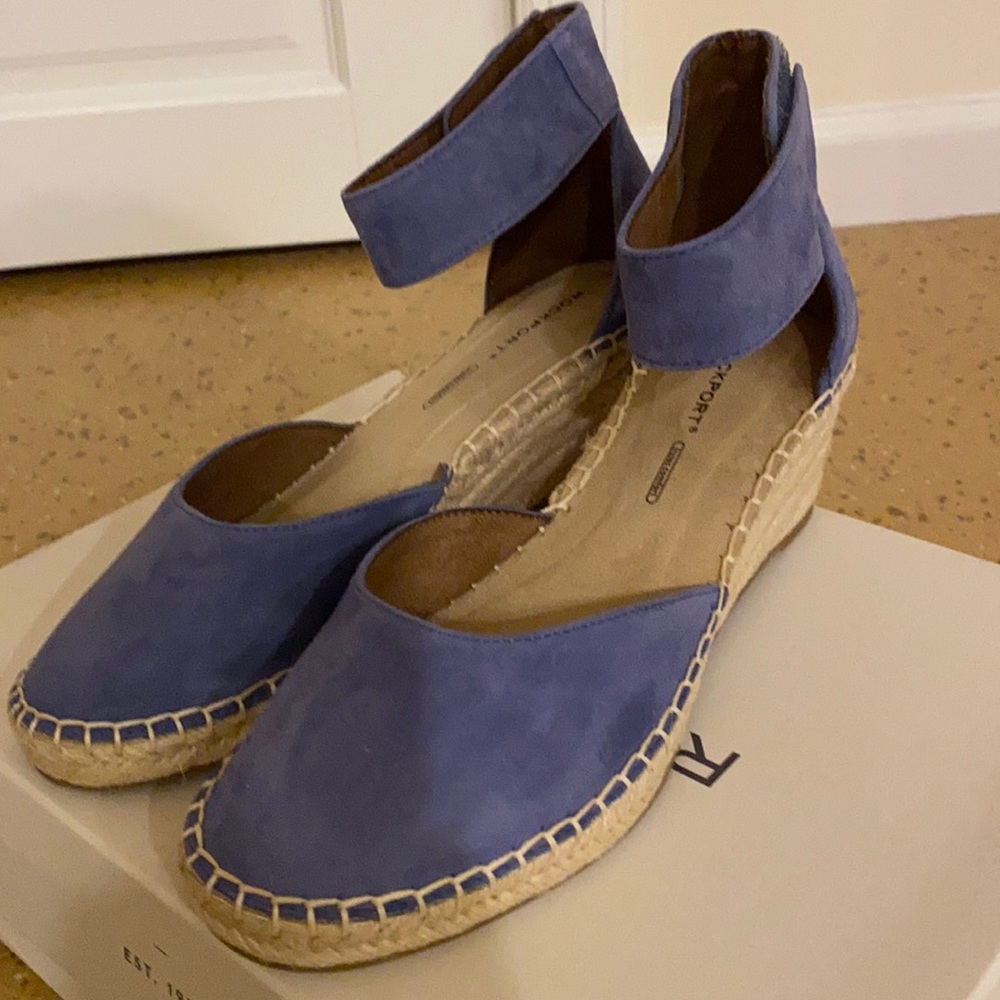 NEW Rockport baby blue espadrilles in 7M